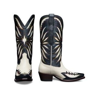 Tecovas The Annie Star Midnight & White Western Boot